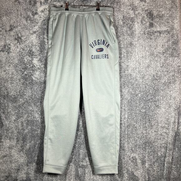 Virginia Cavaliers Pants Mens Large Gray Track Basketball Joggers Brand New Nike - Picture 1 of 11